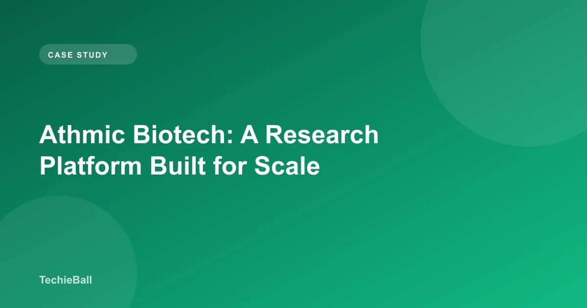 Athmic Biotech: A Research Platform Built for Scale
